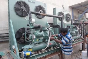 Technician working